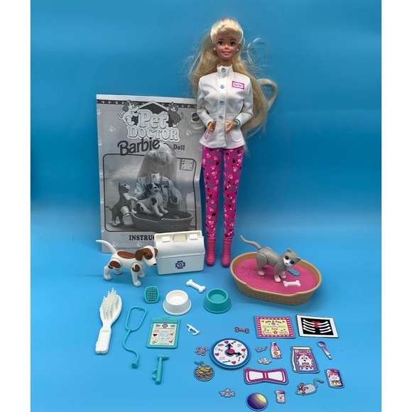Mattel Other - Vintage 1996 Barbie Pet Doctor Veterinarian Doll & Accessories Mattel 14603